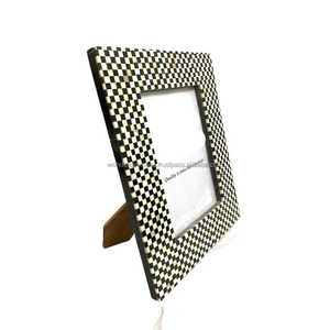 Marco de fotos de madera de tamaño personalizado WONDER OVERSEAS, marcos de fotos con incrustaciones de hueso montados en la pared decorativos para el hogar - Product Image 5