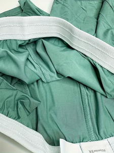 Shorts de sport pour homme en jersey de haute qualité, coupe ample, respirants, couleur unie, taille haute avec cordon de serrage, écologiques - Product Image 6