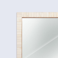 Miroir moderne en bois avec incrustations en os pour la décoration intérieure de luxe