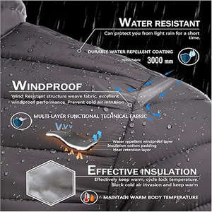 Veste d'hiver chaude et tendance pour homme, en duvet matelassé, imperméable, grande taille, style bulle, personnalisable, idéale pour l'extérieur – Nouvelle collection en promotion - Product Image 4