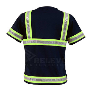 เสื้อยืดแบบสะท้อนแสง Relevo รุ่นใหม่สำหรับผู้ชาย แขนสั้น เหมาะสำหรับงานก่อสร้าง ระบายอากาศได้ดี เสื้อนิรภัย - Product Image 4
