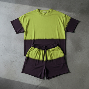 Conjunto de Dos Piezas para Hombre, Verano 2026, con Logotipo Personalizado, Informal, Transpirable, 100% Algodón, Camisa y Pantalones Cortos de Secado Rápido con Estampado - Product Image 5