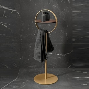 <b>Table</b> Top Gold Metal Towel Holder Modern Bathroom Accessories Elegant <b>Wall</b> <b>Mounted</b> Home Towel Rack For Kitchen Bathroom Use - Product Image 3