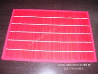 Sets de table rectangulaires en bambou tissé de qualité supérieure, écologiques, réutilisables et durables