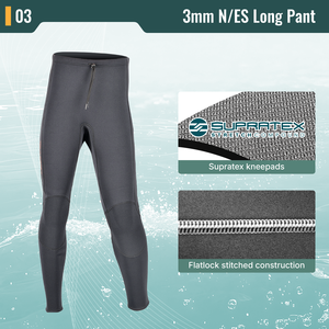 Pantalones de Buceo para Hombre Aropec de Neopreno Superelástico de 3 mm, Rodilleras Supratex, Cordón Ajustable, Pantalones Térmicos para Buceo OEM/ODM - Product Image 4