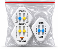 Compteur de points de tennis TOPLINE, suivi des jeux et des sets, tableau de scores sportif portable en plastique pour le suivi des matchs de tennis