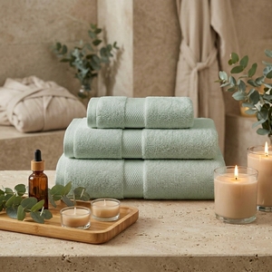 Juego de Toallas de Baño de Algodón Blanco de Lujo, Sin Torsión, Comprimidas, Ecológicas, de Algodón Premium, Suaves y Absorbentes, para Hotel y Spa - Product Image 4