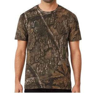 เสื้อยืดคอกลมแขนสั้นลายพรางสำหรับผู้ชาย ทรงปกติ สวมใส่สบาย พิมพ์ลาย ระบายอากาศได้ดี ผลิตจากโพลีเอสเตอร์ 100% ทอ - Product Image 5