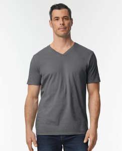 เสื้อยืดคอวีทรงปกติ ผ้าฝ้าย 100% ดีไซน์ล่าสุด แขนสั้น ผู้ชาย สไตล์ลำลอง ผ้าถักเรียบ เสื้อยืดคอวี - Product Image 3