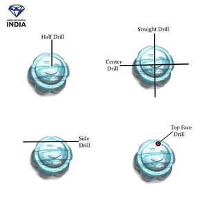 Ágata de Encaje Azul Natural en Forma de Girasol, Gema Tallada a Mano de 12mm, Amuleto de Flor de Cristal para Fabricación de Joyas, Precio al por Mayor, Venta a Granel - Product Image 4