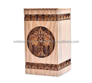 Nouveau design d'urnes de crémation en bois pour adultes urnes en bois urnes funéraires taille personnalisée fournitures funéraires - Product Image 2