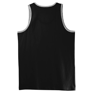 Débardeur de sport en coton pour homme avec logo personnalisé, col rond, sans manches, color block, pour musculation, à bas prix - Product Image 2