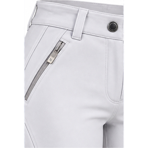 Women High Rise Equestrian Riding Pants <b>Slim</b> Fit Solid Color Stretch Polyester Spandex with Zip Pockets and Knee <b>Patches</b> - Product Image 6