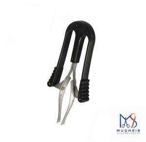 Pince à épiler automatique avec manche en plastique, 10cm, en acier inoxydable, pointe inclinée, outil de beauté durable pour usage domestique - Product Image 2