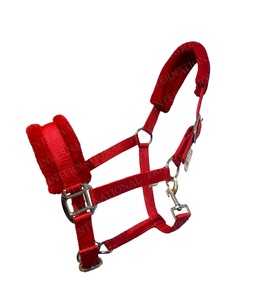 Vente en gros selle anglaise confortable équipement équestre nylon licou de cheval polaire fourrure rembourrage cuir bride accessoires - Product Image 1