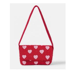 Sac fourre-tout d'épaule à bandoulière unique, brodé de perles fait main, motif citron, pour l'été, la plage et les fêtes, avec fermeture éclair, portable, vente en gros - Product Image 4