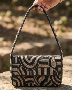 Bolso de Hombro Artesanal con Cuentas Geométricas para Mujer, Bolso de Mano Bordado de Moda, Bolso de Noche, Proveedor Mayorista - Product Image 3
