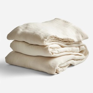 100% French Linen Bed <b>Fitted</b> <b>Sheet</b> Sets Linen Pillowcases Breathable Home Bedding - Product Image 5