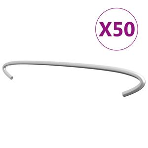 ตะขอกาบเหล็กชุบสังกะสี50ชิ้น15.7" - Product Image 1