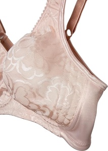 Sujetador sin Varillas para Mujer, Copa Completa, Espalda Cruzada, Encaje Floral Bordado, Spandex y Nailon, Tirantes Ajustables, Estilo Elegante para Todas las Temporadas - Product Image 4