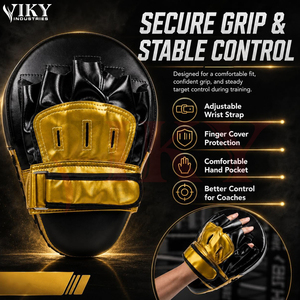 Guantes de Boxeo de Cuero PU Resistentes con Espuma Absorbente de Impactos para Entrenamiento de MMA, Muay Thai y Artes Marciales, Negros y Metálicos - Product Image 3