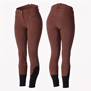 Culotte d'équitation Jodhpur pour femme, style anglais classique, moderne et sportive, avec coutures renforcées, coupe ajustée, fermeture auto-agrippante - Product Image 6