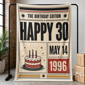Custom Printed Art <b>Throw</b> Blanket Personalized Pet Portrait Family Wedding Birthday Sublimation Flannel Fleece Polyester - Product Image 5