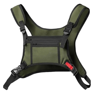 Tactical Chest Rig <b>Harness</b> Bag Multi-Pocket Adjustable Running Vest Phone Holder Outdoor Sports Wholesale OEM Multi-Color - Product Image 6