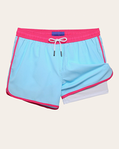 Wholesale <b>Mens</b> Custom 2 in 1 Sports <b>Shorts</b> Double Layer Premium Running Gym <b>Shorts</b> With Compression Inner Liner <b>Quick</b> <b>Dry</b> Fabric - Product Image 4