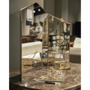 Unique Design Tabletop Durable <b>Makeup</b> <b>Mirror</b> Clear <b>Mirror</b> Gold Plated Decorative Home Eco Friendly Shatterproof Desktop <b>Mirror</b> - Product Image 2