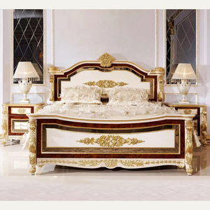 Juego de Dormitorio de Madera de Caoba de Lujo Estilo Europeo, Cama Tapizada con Mechones, Muebles para Apartamento, Personalizado - Product Image 2