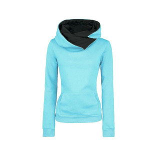 Sudadera con Capucha Unisex para Mujer, Color Verde Sólido, Algodón French Terry, Informal, con Bolsillo, Corte Regular, para Otoño 2026 - Product Image 5