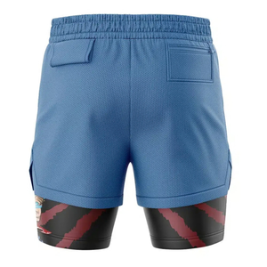 Pantalones Cortos Deportivos Personalizados de Doble Capa para Hombre, para Baloncesto, Transpirables, de Secado Rápido, con Forro de Compresión, Venta al Por Mayor OEM, Todas las Tallas Disponibles - Product Image 2