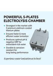 DVINE UNITED Private Limited Crystal Alkaline <b>Water</b> <b>Ionizer</b> Electric 5-Plate Platinum Titanium Hydrogen Home & Office Use - Product Image 2