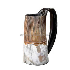 Handcrafted Polished Buffalo Horn Cup for Whiskey Ale & Cold Beverages-Waterproof Animal Mug for <b>Bar</b> Decor - Product Image 5