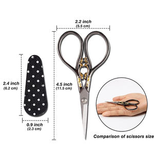Tijeras de Bordado de Alta Calidad, Multiusos, con Hoja Afilada y Resistente de Acero Metálico, para Hilos de Bordado - Product Image 2