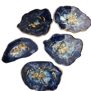 High Quality Customizable Round Waterproof Modern Resin Epoxy Tea Coaster Multicolor <b>Crafts</b> for Home Use As <b>Gift</b> From TAQI CRAFT - Product Image 1