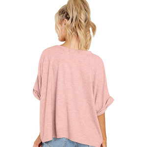 T-shirts pour femmes 100% coton, qualité supérieure, écologiques, respirants, coupe classique, tricotés compressés, personnalisables avec logo, vente en gros - Product Image 2