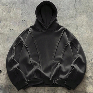 Custom Printed Embroidered Stonewashed Heavyweight Cotton Hoodies for Streetwear Brands-Winter Unisex Factory Price - Product Image 4