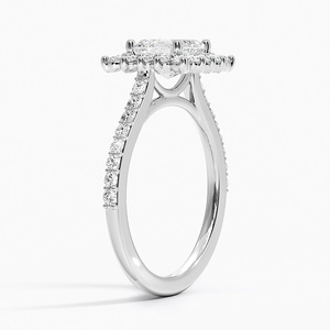 BOJ <b>Ring</b> 0140 Asscher Cut 925 <b>Silver</b> Luxe Sunburst Prong Setting <b>Solitaire</b> Diamond <b>Ring</b> 2ct D Color VVS1 Moissanite GRA Sale - Product Image 2