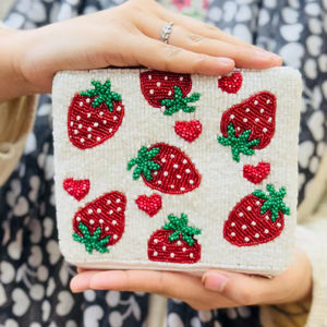 Monedero rectangular de alta calidad con cuentas, personalizable con LOGO, mini cartera con cremallera y diseño de personajes. - Product Image 1