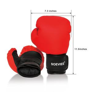 Gants de boxe en cuir PU de qualité supérieure 10oz 12oz pour l'entraînement et la combat sur sac de frappe pour adultes - Product Image 1