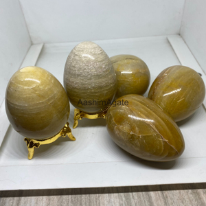 Œuf en cristal de quartz jaune naturel poli, pierre précieuse pour la guérison par le Reiki, la méditation, la décoration intérieure, vente en gros - Product Image 3