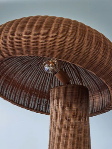 Mushroom Luxury Cone-Shaped Floor <b>Lamp</b> Woven Natural Rattan Handmade Eco-Friendly Lightweight Large Size Made Hanoi Light Covers - Product Image 4