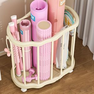 Cesto portaoggetti con ruote per attrezzature sportive, grande capacità, organizer per tappetini yoga, per uso in palestra - Product Image 3