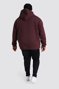 Sweat à capuche unisexe confortable en coton épais avec logo en relief, personnalisable OEM, motif uni, techniques de broderie, bonne qualité - Product Image 3