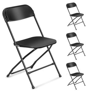 Classic Garden 4pcs Black Plastic Folding Chair Injection Molding Classic Garden Chair Collection - Product Image 1