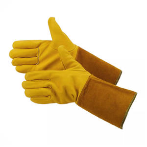 ถุงมือเชื่อมแบบยาว หนังหนา ทนความร้อน ทนไฟ สำหรับงานเชื่อมอาร์กอน - Product Image 4