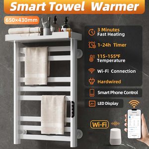 SIOYIE Toallero Eléctrico de Pared con 8 Barras, Control por App Wi-Fi, Temporizador Ajustable y Estante, Calentador de Toallas - Product Image 2