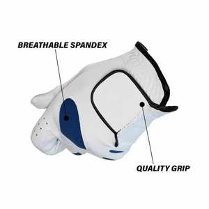 Gants de golf en cuir Cabretta pour hommes, personnalisés OEM, avec fermeture auto-agrippante, haute performance, résistants à la transpiration, pour les sports de plein air - Product Image 3